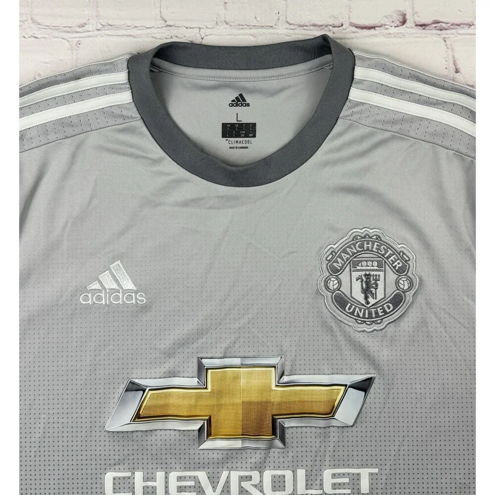 Manchester United 2017/2018 Third Football Shirt Jersey adidas Size LG